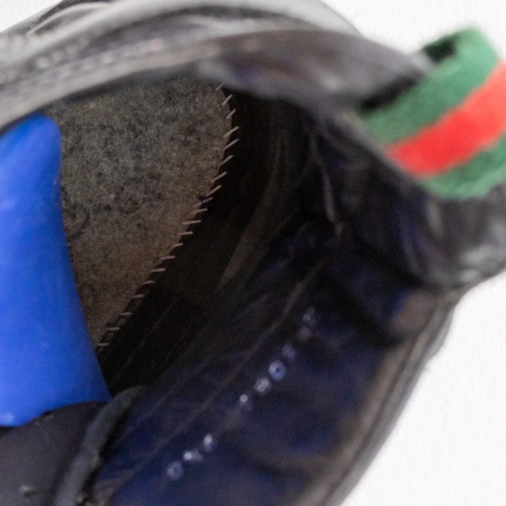 Gucci High Top SneakersUS 10.5  Mens Black Leather Tom Ford Era Strap Shoes - Picture 14 of 16